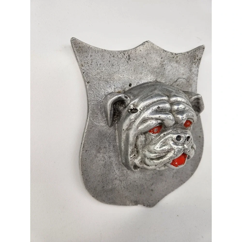 Vintage‎ Bulldog Metal Plaque Mack Truck Georgia Wall Hanging Dog Display